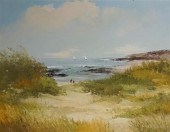 L. CLARK, SEASHORE, OIL ON CAN