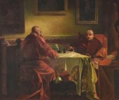 L. FONTEIN OIL PAINTING POPE L