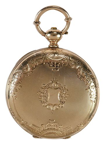 L. GALLET 14KT. POCKET WATCH43mm