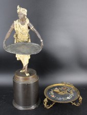 L. HOTTOT SIGNED PATINATED MET