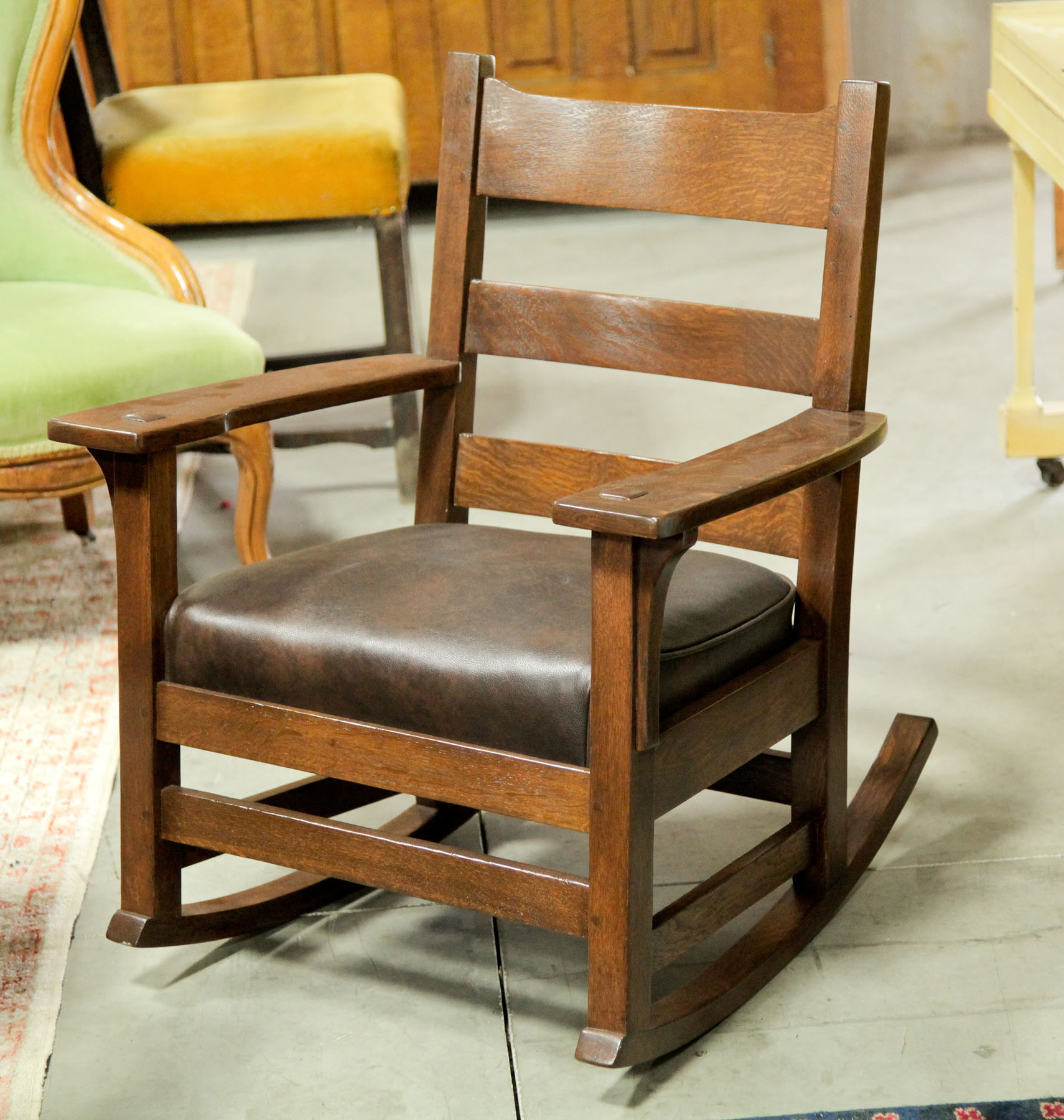 L & J.G. STICKLEY ROCKING CHAIR. 