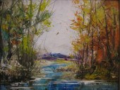 L. Kouges Oil Autumn Landscape