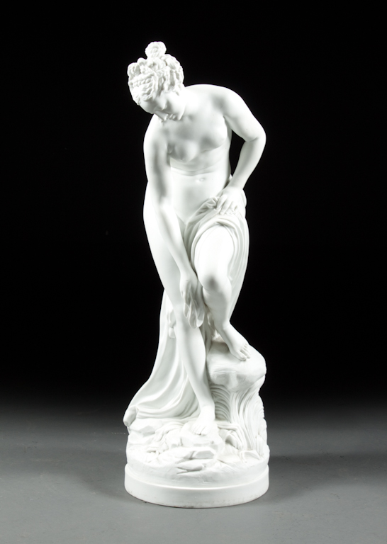 L & M parian figure of a bathing