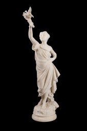 L. MADRASSI WHITE MARBLE STAND