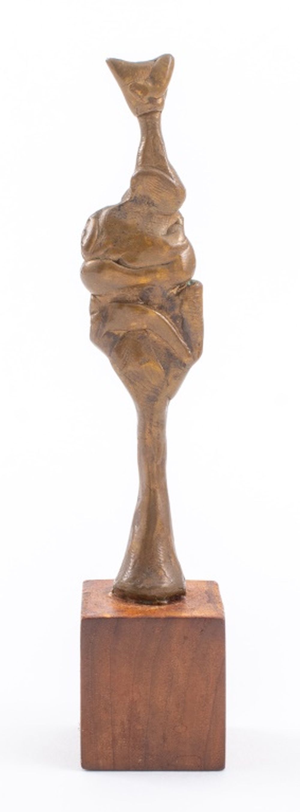 L. MENDEZ BRUTALIST GILT BRONZE