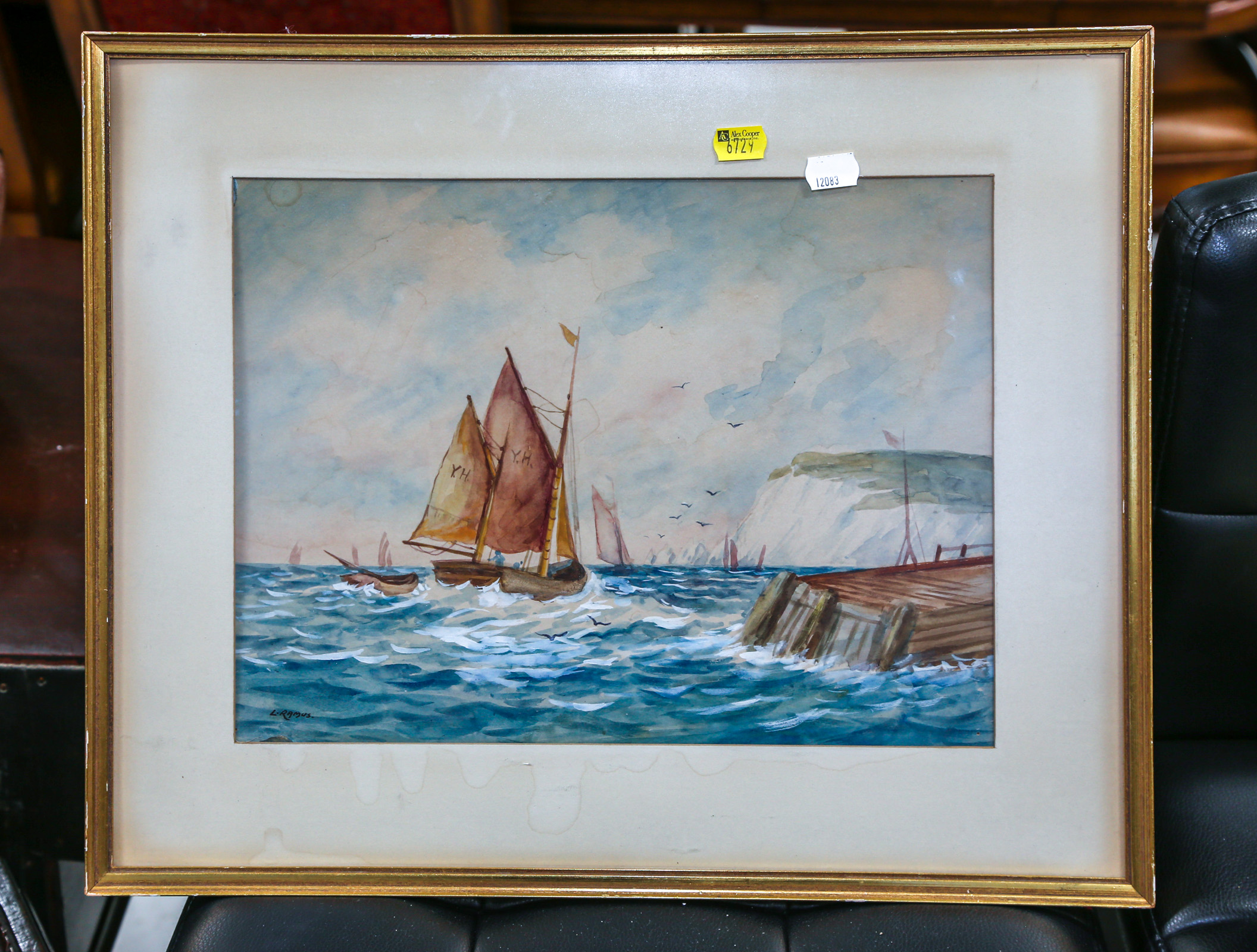 L. RAMUS. SAILING SHIPS BY DOVER