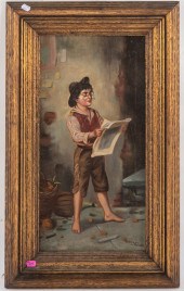 L. VAGANO. READING THE NEWS, O