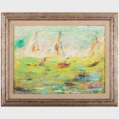 L. WALCOTT: SEASCAPEOil on can