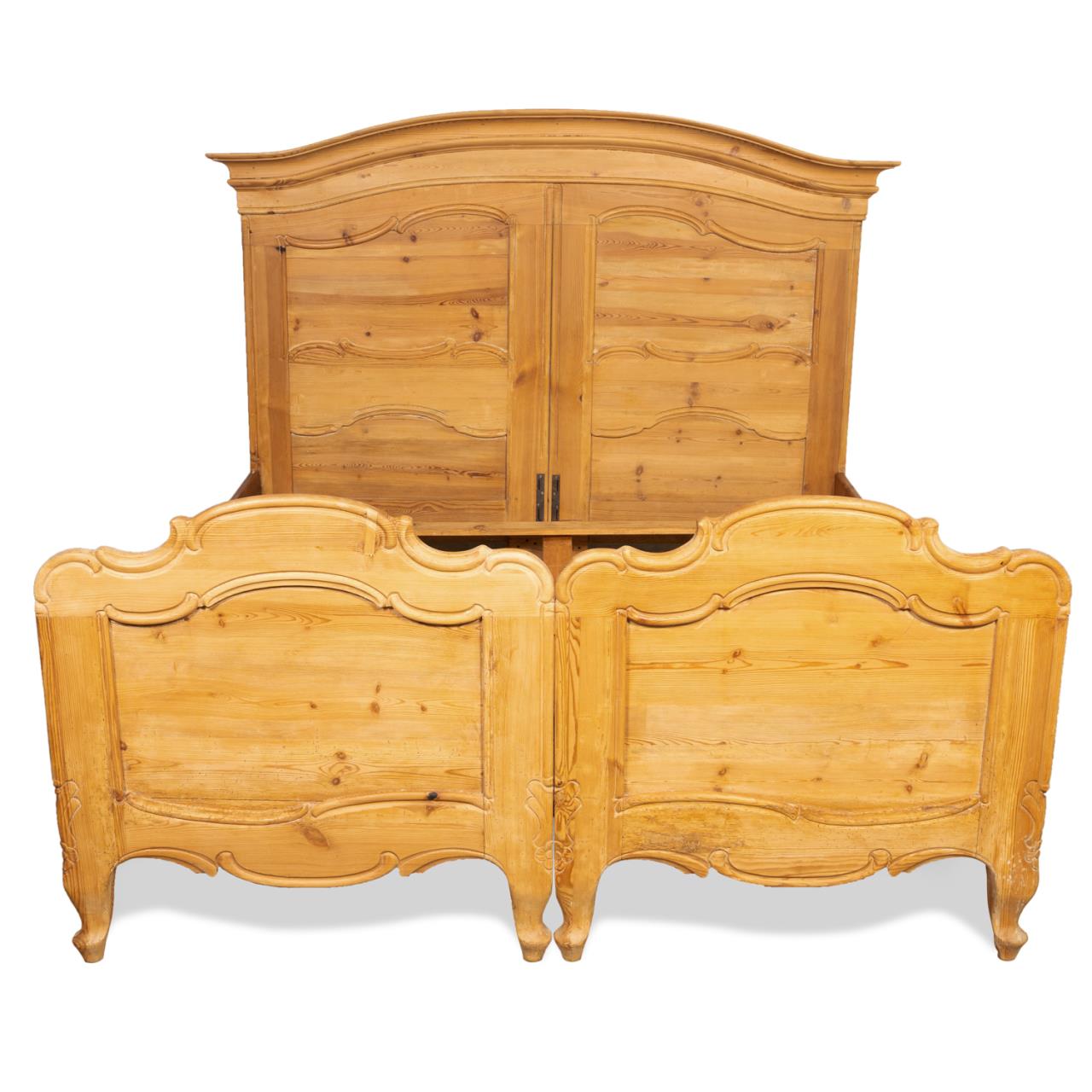 L.19TH C. SWEDISH PANELED PINE KING