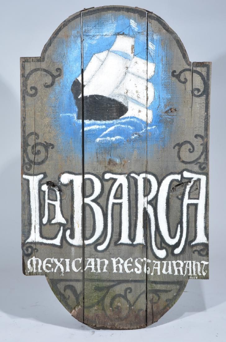 LA BARCA MEXICAN RESTAURANT SIGN,