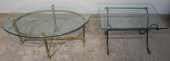 LA BARGE STYLE GLASS TOP COFFE