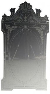 LA BARGE VENETIAN STYLE ETCHED