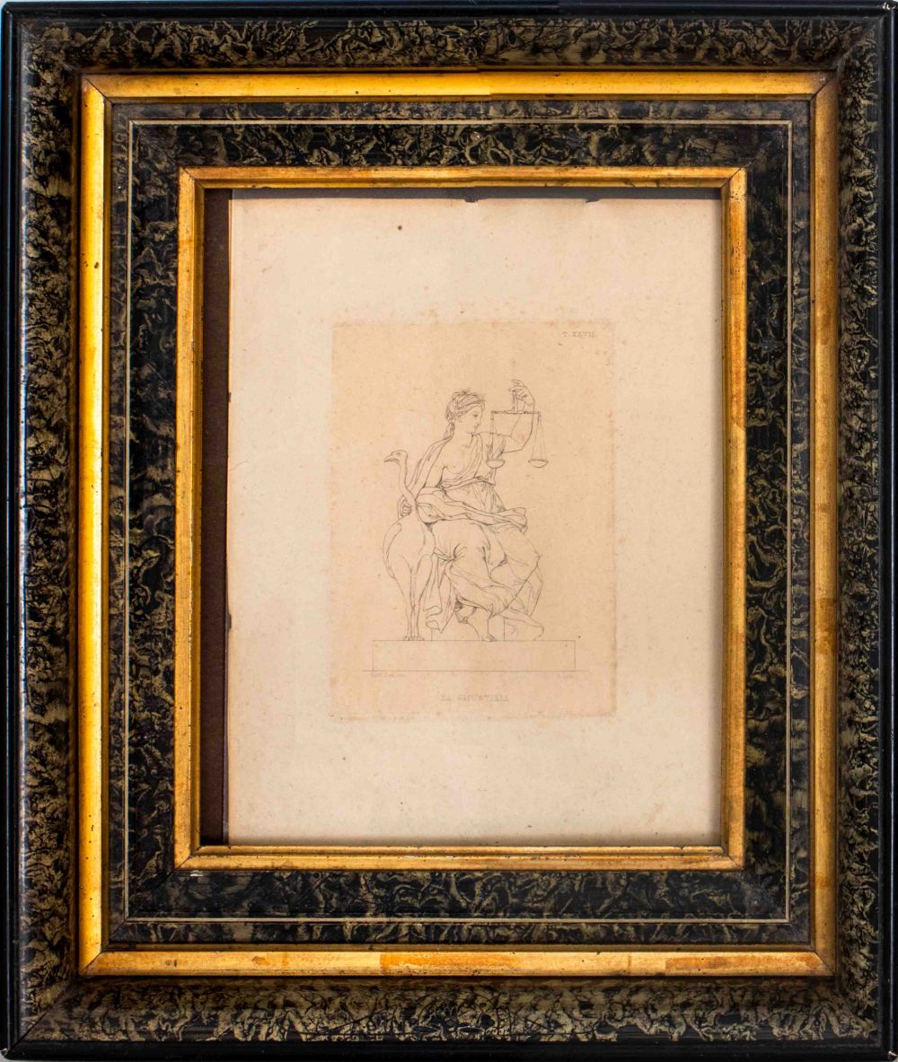 "LA GIUSTIZA" FRAMED NEOCLASSICAL