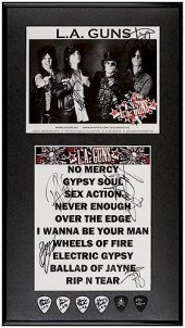 L.A. GUNS AUTOGRAPHED MEMORABI