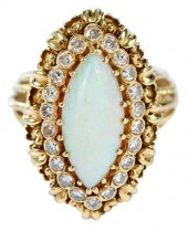 LA TRIOMPHE 18KT. OPAL AND DIA