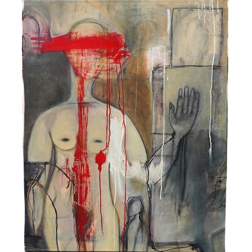 LA VILLAR SIGNED OIL ON