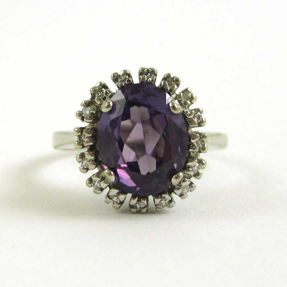 LAB CREATED ALEXANDRITE AND DIAMOND