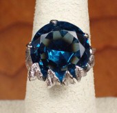 LAB CREATED BLUE SPINEL AND WH