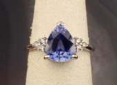 LAB CREATED SAPPHIRE, DIAMOND