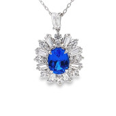 LAB GROWN SAPPHIRE AND DIAMOND