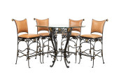 LABARGE GLASS TOP HIGH TABLE &
