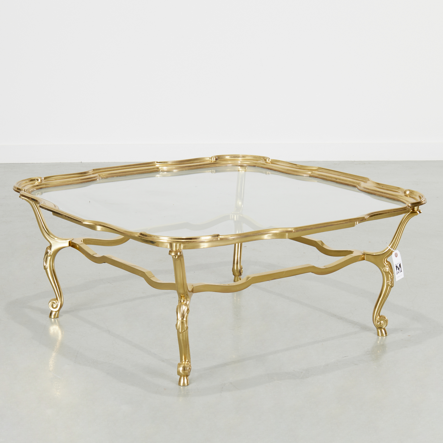 LABARGE STYLE BRASS AND GLASS
