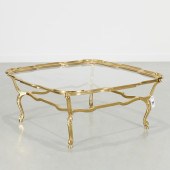 LABARGE STYLE BRASS AND GLASS