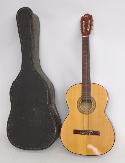 Labeled ''Lori'' guitar with case.