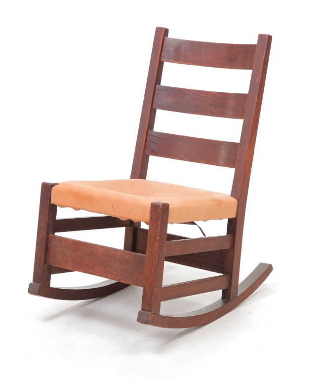 LABELED STICKLEY MISSION ROCKER.