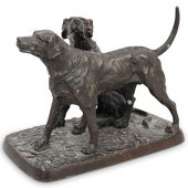 LABRADOR DOGS BRONZE SCULPTURE