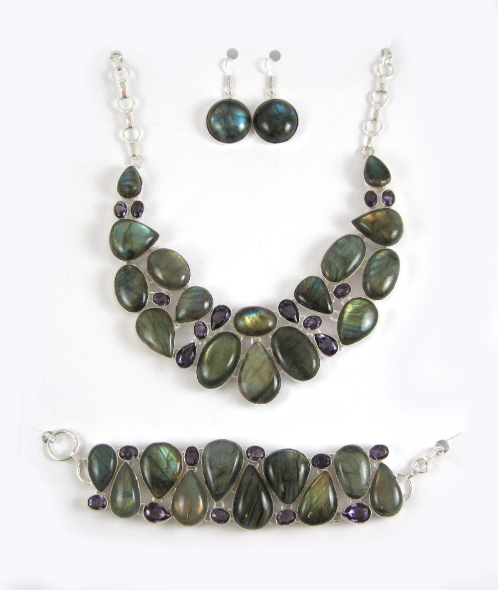 LABRADORITE AND AMETHYST