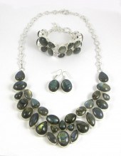 LABRADORITE NECKLACE, BRACELET