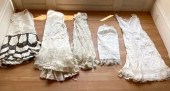 Lace and cotton shift dress 49