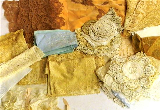 Lace pillows  bureau scarves 