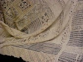 ''Lace Sampler'' ecru bedsprea