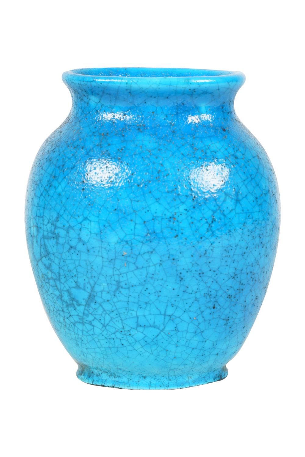 LACHENAL BLUE GLAZED VASEwith