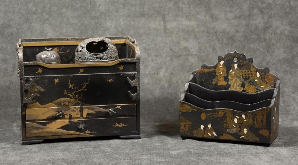 LACQUER AND METAL SMOKING SET