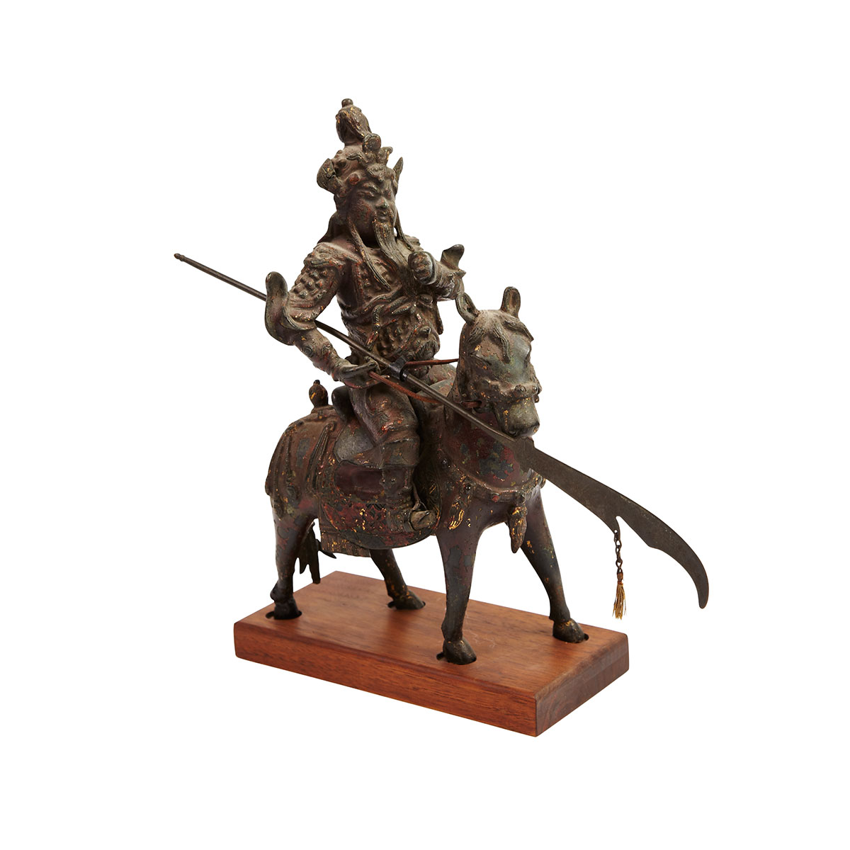 Lacquered Bronze Figure of Guanyu