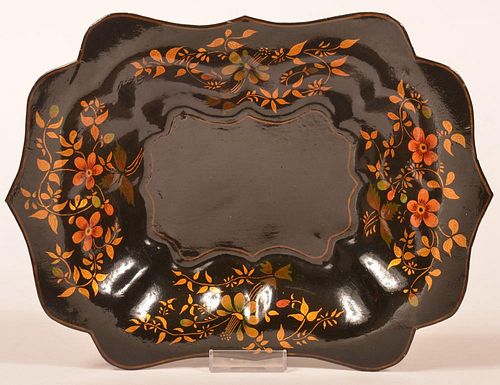 LACQUERED TOLEWARE SHAPED TIN