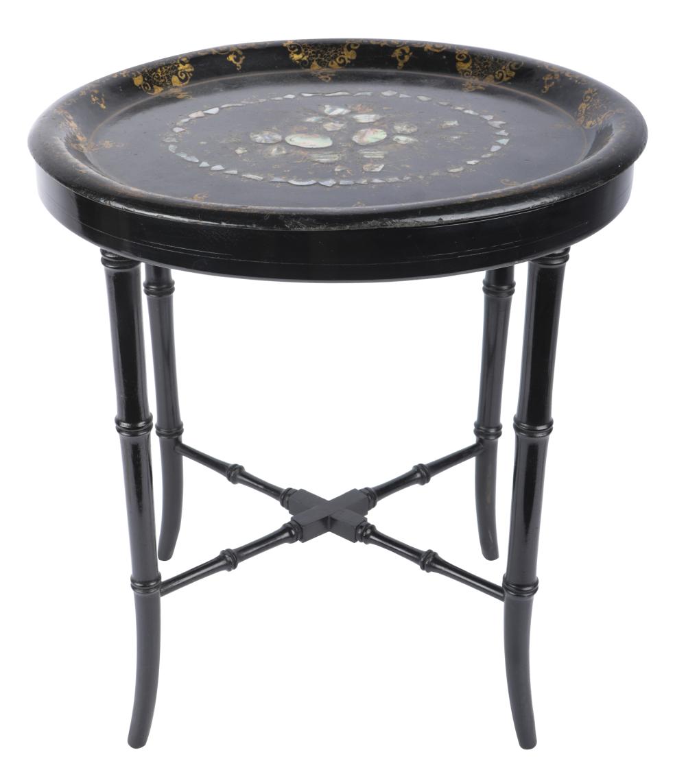 LACQUERED TRAY ON STANDthe