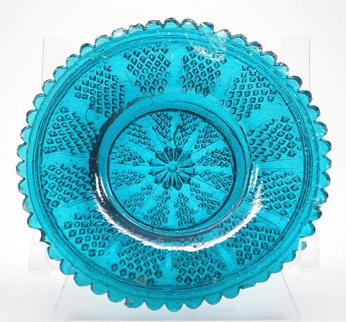 LACY GLASS CUP PLATEA mid 19th