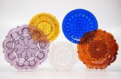 LACY GLASS NAPPIES & TEA PLATE