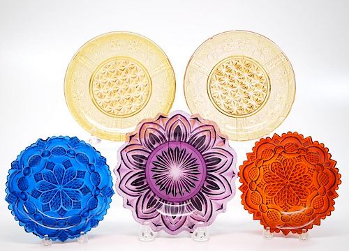 LACY GLASS & PRESSED DISHES,