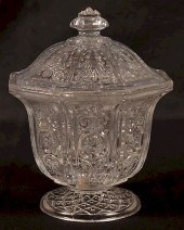LACY PATTERN FLINT GLASS COVER