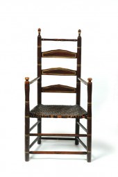 LADDER-BACK GREAT CHAIR.  Deer