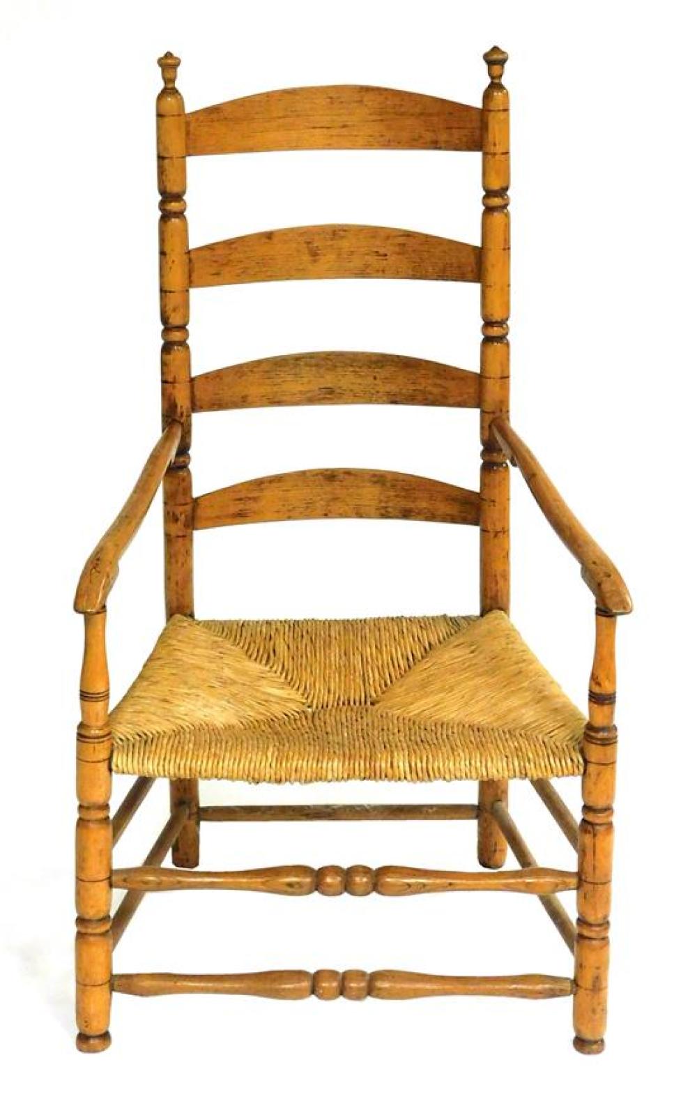 LADDERBACK ARMCHAIR, 18TH C.,