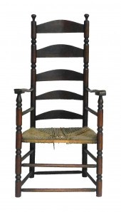 LADDERBACK ARMCHAIR, AMERICAN,