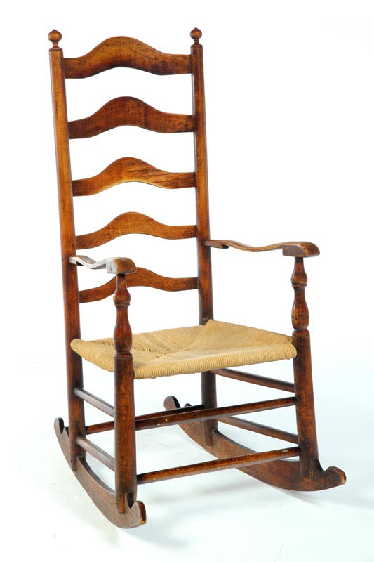 LADDERBACK ARMCHAIR ROCKER. 