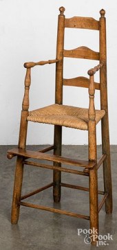 LADDERBACK HIGHCHAIR, LATE 18T