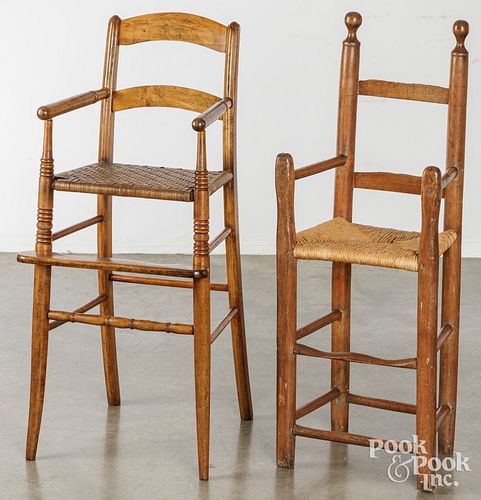 LADDERBACK HIGHCHAIRSTwo ladderback